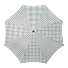 Aesthetic Black And White Grid Paper Imitation Golf Umbrellas by genx