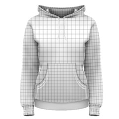 Aesthetic Black And White Grid Paper Imitation Women s Pullover Hoodie by genx