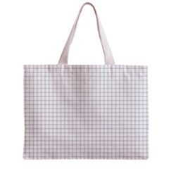 Aesthetic Black And White Grid Paper Imitation Zipper Mini Tote Bag by genx