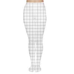 Aesthetic Black And White Grid Paper Imitation Tights by genx