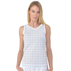 Aesthetic Black And White Grid Paper Imitation Women s Basketball Tank Top by genx