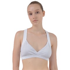 Aesthetic Black And White Grid Paper Imitation Sweetheart Sports Bra by genx