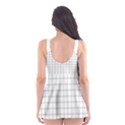 Aesthetic Black and White grid paper imitation Skater Dress Swimsuit View2