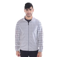 Aesthetic Black And White Grid Paper Imitation Men s Windbreaker by genx