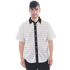 Aesthetic Black And White Grid Paper Imitation Men s Short Sleeve Shirt