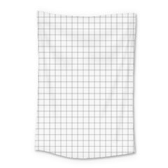 Aesthetic Black And White Grid Paper Imitation Small Tapestry by genx