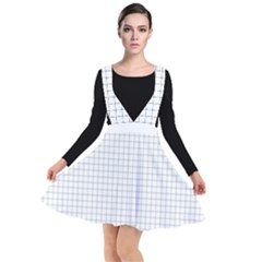 Aesthetic Black And White Grid Paper Imitation Plunge Pinafore Dress by genx