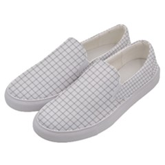 Aesthetic Black And White Grid Paper Imitation Men s Canvas Slip Ons by genx