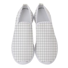 Aesthetic Black And White Grid Paper Imitation Women s Slip On Sneakers by genx