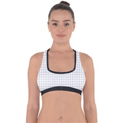 Aesthetic Black And White Grid Paper Imitation Cross Back Hipster Bikini Top  by genx