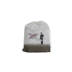 Banksy Graffiti Original Quote Follow Your Dreams Cancelled Cynical With Painter Drawstring Pouch (xs) by snek