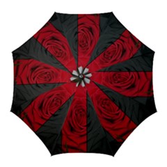 Roses Rouge Fleurs Golf Umbrellas by kcreatif