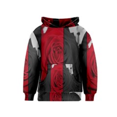 Roses Rouge Fleurs Kids  Pullover Hoodie by kcreatif