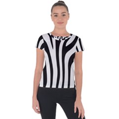 Pattern Zèbres Taches Short Sleeve Sports Top 