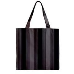 Pattern Bandes Gris/noir Zipper Grocery Tote Bag by kcreatif