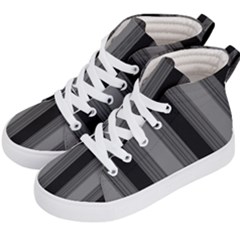 Pattern Bandes Gris/noir Kids  Hi-top Skate Sneakers by kcreatif