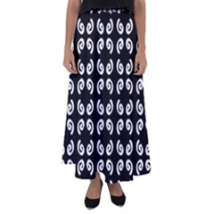 Pattern Formes Ronds Noir Flared Maxi Skirt