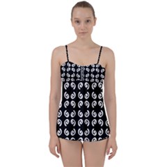 Pattern Formes Ronds Noir Babydoll Tankini Set