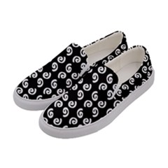 Pattern Formes Ronds Noir Women s Canvas Slip Ons