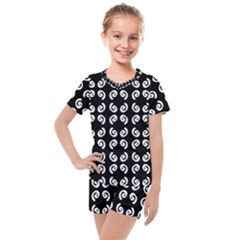 Pattern Formes Ronds Noir Kids  Mesh Tee and Shorts Set