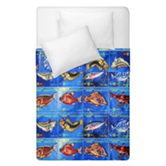 Fish Stamp 2 Duvet Cover Double Side (single Size) by ArtworkByPatrick