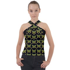 Butterflies With Wings Of Freedom And Love Life Cross Neck Velour Top by pepitasart