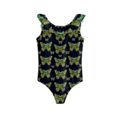 Butterflies With Wings Of Freedom And Love Life Kids  Frill Swimsuit by pepitasart