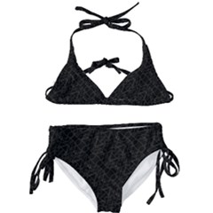 Pattern Abstrait Blanc/noir Kids  Classic Bikini Set by kcreatif