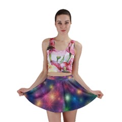 Abstract Background Graphic Space Mini Skirt