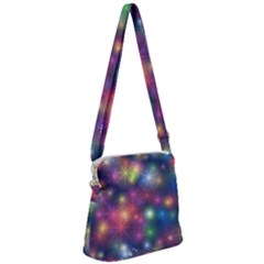Abstract Background Graphic Space Zipper Messenger Bag by Bajindul