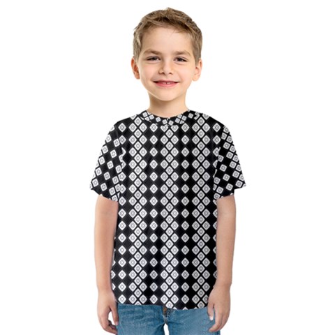 White Plaid Texture Kids  Sport Mesh Tee by Mariart