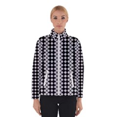 White Plaid Texture Winter Jacket by Mariart