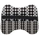 White Plaid Texture Head Support Cushion View2