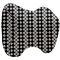 White Plaid Texture Head Support Cushion View3