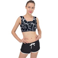 Neurons Braid Network Wattle Yarn V-back Sports Bra