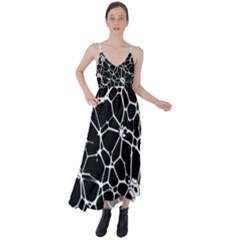 Neurons Braid Network Wattle Yarn Tie Back Maxi Dress