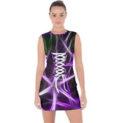 Neurons Brain Cells Imitation Lace Up Front Bodycon Dress by HermanTelo
