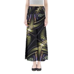 Fractal Texture Pattern Full Length Maxi Skirt