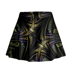 Fractal Texture Pattern Mini Flare Skirt by HermanTelo