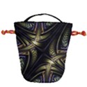 Fractal Texture Pattern Drawstring Bucket Bag View2