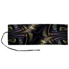 Fractal Texture Pattern Roll Up Canvas Pencil Holder (m) by HermanTelo