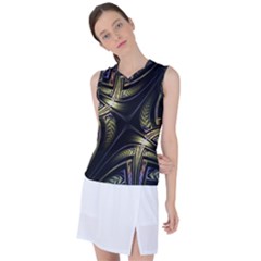 Fractal Texture Pattern Women s Sleeveless Sports Top