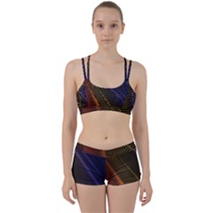 Rainbow Waves Mesh Colorful 3d Perfect Fit Gym Set