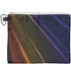 Rainbow Waves Mesh Colorful 3d Canvas Cosmetic Bag (xxxl)