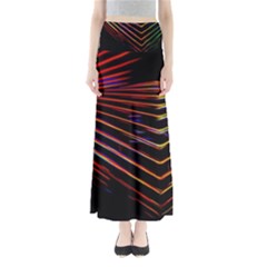 Abstract Neon Background Light Full Length Maxi Skirt