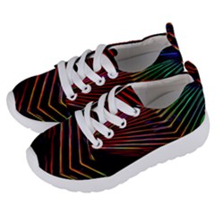 Abstract Neon Background Light Kids  Lightweight Sports Shoes by HermanTelo