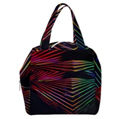 Abstract Neon Background Light Boxy Hand Bag