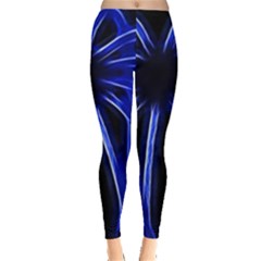 Light Effect Blue Bright Design Leggings  by HermanTelo