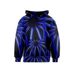 Light Effect Blue Bright Design Kids  Pullover Hoodie