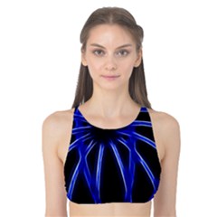 Light Effect Blue Bright Design Tank Bikini Top by HermanTelo